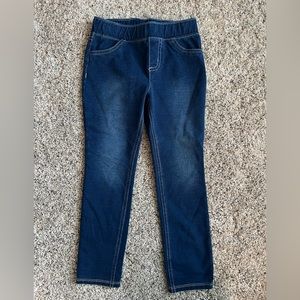 Dark blue jeggings, girls size 5
